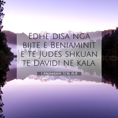 Picture 07 - 1 Kronikave 12:16 ALB - Edhe disa nga bijtë e Beniaminit e të Judës - Bible Verse Picture