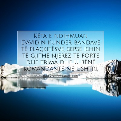 Picture 07 - 1 Kronikave 12:21 ALB - Këta e ndihmuan Davidin kundër bandave të - Bible Verse Picture