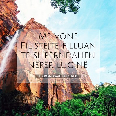 Picture 07 - 1 Kronikave 14:13 ALB - Më vonë Filistejtë filluan të shpërndahen - Bible Verse Picture