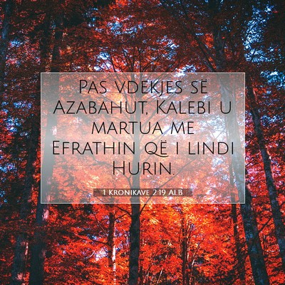 Picture 07 - 1 Kronikave 2:19 ALB - Pas vdekjes së Azabahut, Kalebi u martua me - Bible Verse Picture