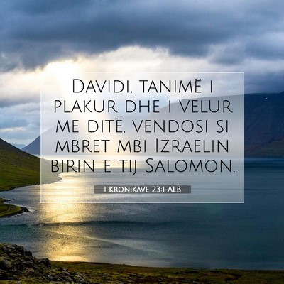 Picture 07 - 1 Kronikave 23:1 ALB - Davidi, tanimë i plakur dhe i velur me ditë, - Bible Verse Picture