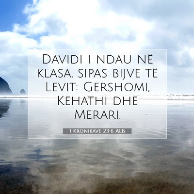 Picture 07 - 1 Kronikave 23:6 ALB - Davidi i ndau në klasa, sipas bijve të Levit: - Bible Verse Picture