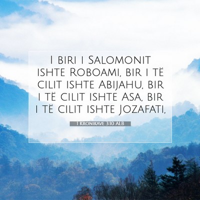 Picture 07 - 1 Kronikave 3:10 ALB - I biri i Salomonit ishte Roboami, bir i të cilit - Bible Verse Picture