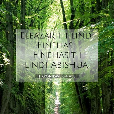 Picture 07 - 1 Kronikave 6:4 ALB - Eleazarit i lindi Finehasi; Finehasit i lindi - Bible Verse Picture