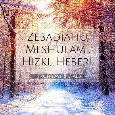 Picture 07 - 1 Kronikave 8:17 ALB - Zebadiahu, Meshulami, Hizki, - Bible Verse Picture