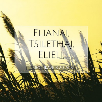 Picture 07 - 1 Kronikave 8:20 ALB - Elianai, Tsilethaj, - Bible Verse Picture