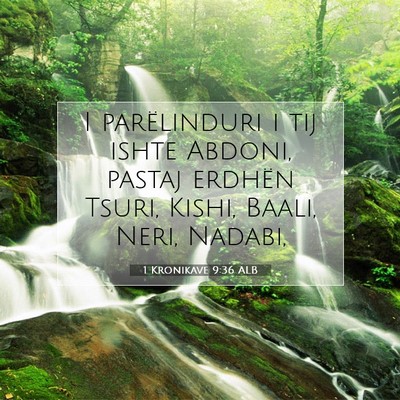 Picture 07 - 1 Kronikave 9:36 ALB - I parëlinduri i tij ishte Abdoni, pastaj erdhën - Bible Verse Picture