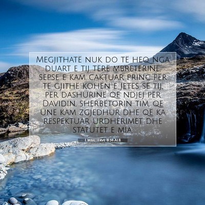 Picture 07 - 1 Mbretërve 11:34 ALB - Megjithatë nuk do të heq nga duart e tij tërë - Bible Verse Picture