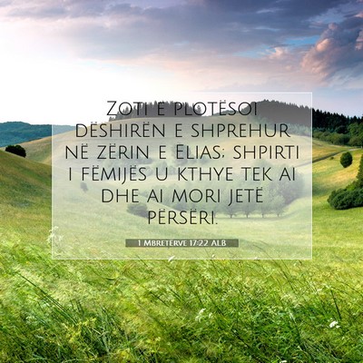 Picture 07 - 1 Mbretërve 17:22 ALB - Zoti e plotësoi dëshirën e shprehur në zërin - Bible Verse Picture