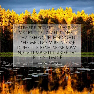 Picture 07 - 1 Mbretërve 20:22 ALB - Atëherë profeti iu afrua mbretit të Izraelit - Bible Verse Picture