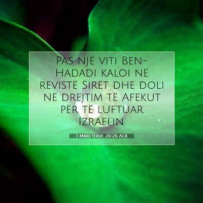 Picture 07 - 1 Mbretërve 20:26 ALB - Pas një viti Ben-Hadadi kaloi në revistë - Bible Verse Picture