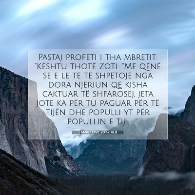 Picture 07 - 1 Mbretërve 20:42 ALB - Pastaj profeti i tha mbretit: 
