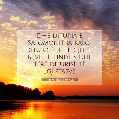 Picture 07 - 1 Mbretërve 4:30 ALB - Dhe dituria e Salomonit ia kaloi diturisë të - Bible Verse Picture