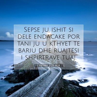 Picture 07 - 1 Pjetrit 2:25 ALB - Sepse ju ishit si dele endacake por tani ju u - Bible Verse Picture