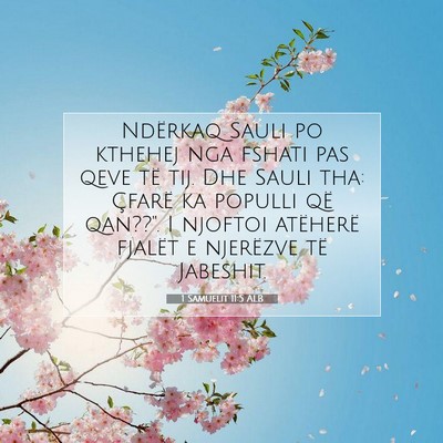 Picture 07 - 1 Samuelit 11:5 ALB - Ndërkaq Sauli po kthehej nga fshati pas qeve të - Bible Verse Picture