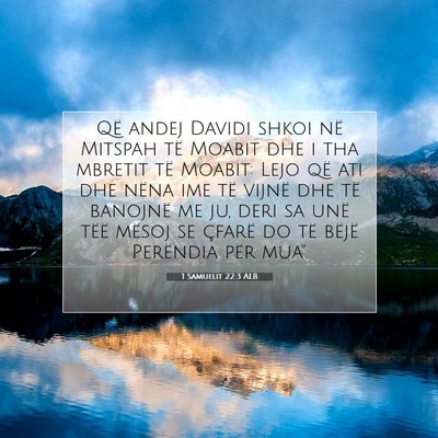Picture 07 - 1 Samuelit 22:3 ALB - Që andej Davidi shkoi në Mitspah të Moabit dhe - Bible Verse Picture