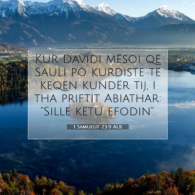 Picture 07 - 1 Samuelit 23:9 ALB - Kur Davidi mësoi që Sauli po kurdiste të keqen - Bible Verse Picture