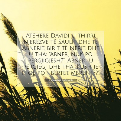 Picture 07 - 1 Samuelit 26:14 ALB - Atëherë Davidi u thirri njerëzve të Saulit - Bible Verse Picture