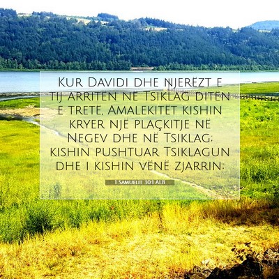 Picture 07 - 1 Samuelit 30:1 ALB - Kur Davidi dhe njerëzt e tij arritën në - Bible Verse Picture