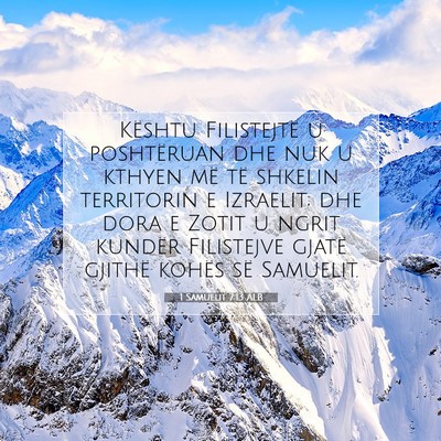 Picture 07 - 1 Samuelit 7:13 ALB - Kështu Filistejtë u poshtëruan dhe nuk u - Bible Verse Picture