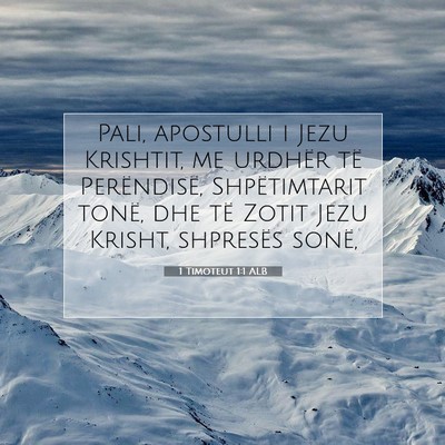 Picture 07 - 1 Timoteut 1:1 ALB - Pali, apostulli i Jezu Krishtit, me urdhër të - Bible Verse Picture
