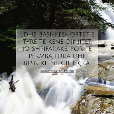 Picture 07 - 1 Timoteut 3:11 ALB - Edhe bashkëshortet e tyre të kenë dinjitet, jo - Bible Verse Picture