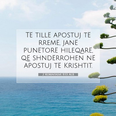 Picture 07 - 2 Korintasve 11:13 ALB - Të tillë apostuj të rremë, janë punëtorë - Bible Verse Picture