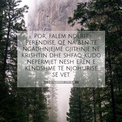Picture 07 - 2 Korintasve 2:14 ALB - Por, falem nderit Perëndisë, që na bën të - Bible Verse Picture