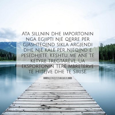 Picture 07 - 2 Kronikave 1:17 ALB - Ata sillnin dhe importonin nga Egjipti një qerre - Bible Verse Picture