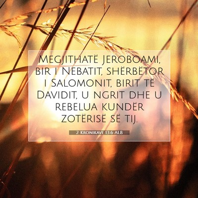 Picture 07 - 2 Kronikave 13:6 ALB - Megjithatë Jeroboami, bir i Nebatit, shërbëtor - Bible Verse Picture