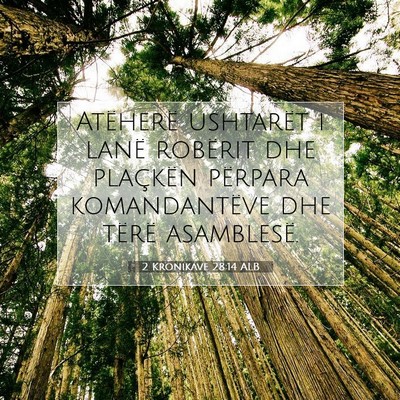 Picture 07 - 2 Kronikave 28:14 ALB - Atëherë ushtarët i lanë robërit dhe - Bible Verse Picture