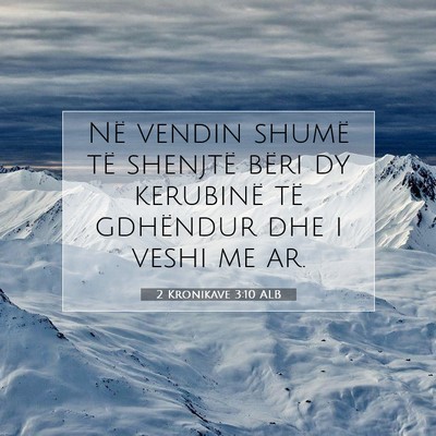 Picture 07 - 2 Kronikave 3:10 ALB - Në vendin shumë të shenjtë bëri dy kerubinë - Bible Verse Picture