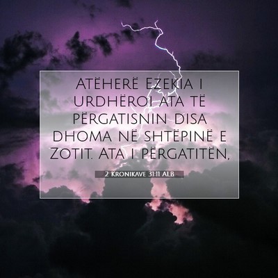 Picture 07 - 2 Kronikave 31:11 ALB - Atëherë Ezekia i urdhëroi ata të përgatisnin - Bible Verse Picture