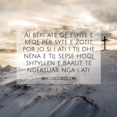 Picture 07 - 2 Mbretërve 3:2 ALB - Ai bëri atë që është e keqe për sytë e - Bible Verse Picture