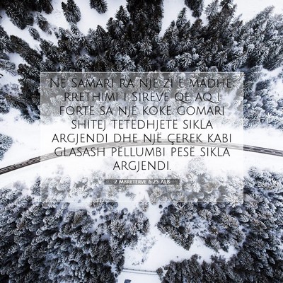 Picture 07 - 2 Mbretërve 6:25 ALB - Në Samari ra një zi e madhe; rrethimi i Sirëve - Bible Verse Picture