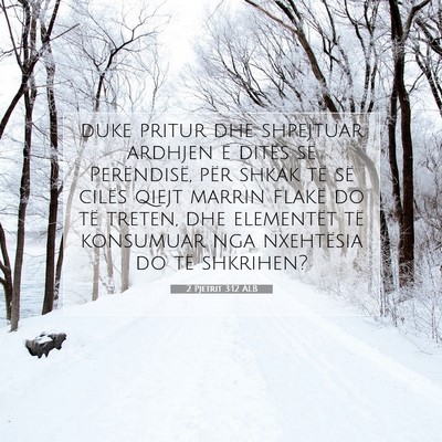 Picture 07 - 2 Pjetrit 3:12 ALB - duke pritur dhe shpejtuar ardhjen e ditës së - Bible Verse Picture