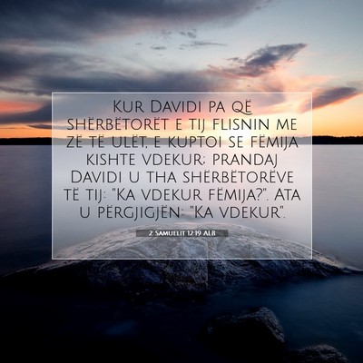 Picture 07 - 2 Samuelit 12:19 ALB - Kur Davidi pa që shërbëtorët e tij flisnin me - Bible Verse Picture