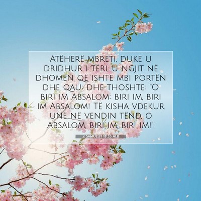 Picture 07 - 2 Samuelit 18:33 ALB - Atëherë mbreti, duke u dridhur i tëri, u ngjit - Bible Verse Picture