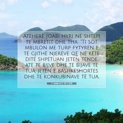 Picture 07 - 2 Samuelit 19:5 ALB - Atëherë Joabi hyri në shtëpi të mbretit dhe - Bible Verse Picture
