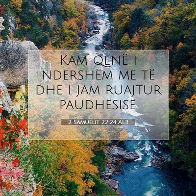 Picture 07 - 2 Samuelit 22:24 ALB - Kam qenë i ndershëm me të dhe i jam ruajtur - Bible Verse Picture