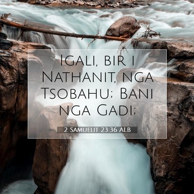 Picture 07 - 2 Samuelit 23:36 ALB - Igali, bir i Nathanit, nga Tsobahu; Bani nga - Bible Verse Picture