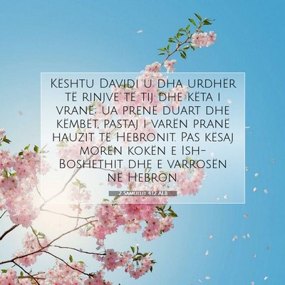 Picture 07 - 2 Samuelit 4:12 ALB - Kështu Davidi u dha urdhër të rinjve të tij - Bible Verse Picture
