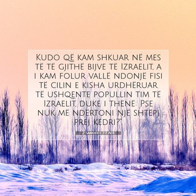 Picture 07 - 2 Samuelit 7:7 ALB - Kudo që kam shkuar në mes të të gjithë bijve - Bible Verse Picture