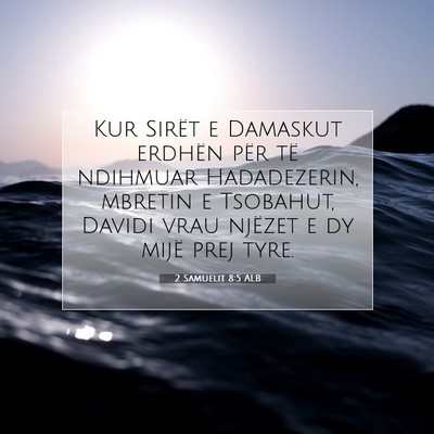 Picture 07 - 2 Samuelit 8:5 ALB - Kur Sirët e Damaskut erdhën për të ndihmuar - Bible Verse Picture