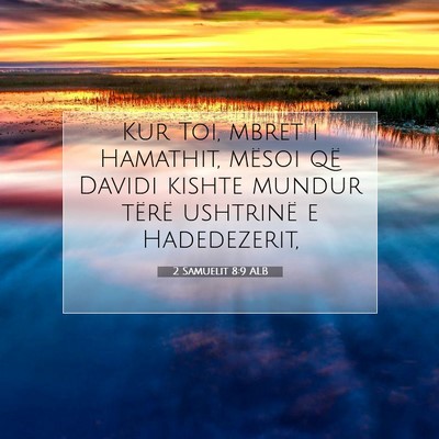 Picture 07 - 2 Samuelit 8:9 ALB - Kur Toi, mbret i Hamathit, mësoi që Davidi - Bible Verse Picture