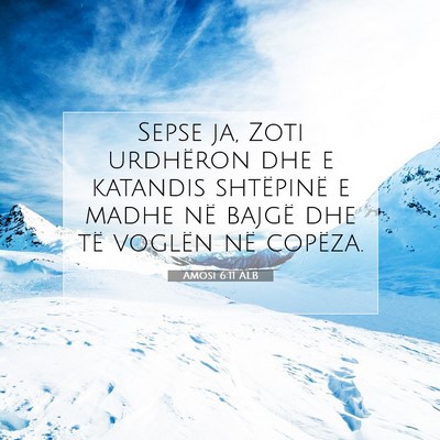 Picture 07 - Amosi 6:11 ALB - Sepse ja, Zoti urdhëron dhe e katandis - Bible Verse Picture
