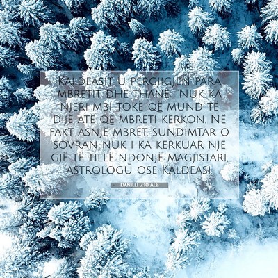 Picture 07 - Danieli 2:10 ALB - Kaldeasit u përgjigjën para mbretit dhe thanë: - Bible Verse Picture