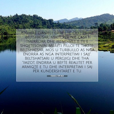 Picture 07 - Danieli 4:19 ALB - Atëherë Danieli, emri i të cilit është - Bible Verse Picture