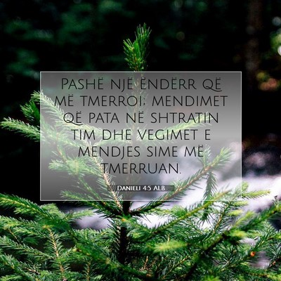 Picture 07 - Danieli 4:5 ALB - Pashë një ëndërr që më tmerroi; mendimet - Bible Verse Picture