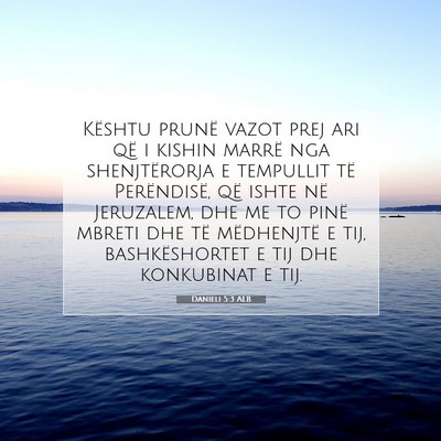 Picture 07 - Danieli 5:3 ALB - Kështu prunë vazot prej ari që i kishin marrë - Bible Verse Picture